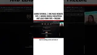 Carrd Tutorial | One Page Website Tips | Adding Google reCAPTCHA and Lead Form Tips + FREEBIE