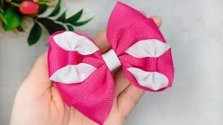 It's really beautiful - Amazing Ribbon Bow Tutorial - Hair bows making #1
