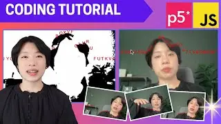 p5.js Coding Tutorial | Text Rain (Drawing w Webcam)