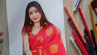 Portrait drawing ll Brustro Color Pencil 🔥