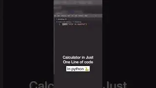 Learn calculator in just one line of code in Python🙋 ✅