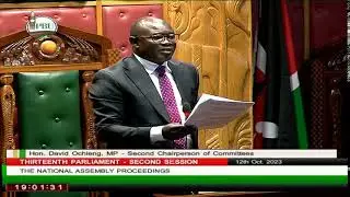 NATIONAL ASSEMBLY PROCEEDINGS, 12TH OCTOBER 2023, AFTERNOON SESSION