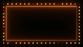 TikTok Trend DJ Lights With Golden Neon Border Seamless Loop