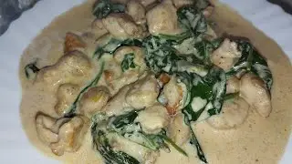 КУРИЦА В СЛИВОЧНОМ СОУСЕ С ШПИНАТОМ 🤤!!!!