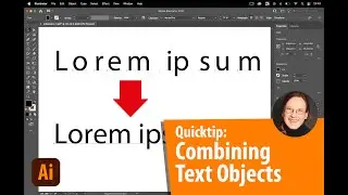 How To Combine Text Objects in Illustrator