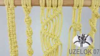 5 Основных БАЗОВЫХ УЗЛОВ//Макраме для начинающих//BASIC NODES//Macrame for beginners// UZELOK 07
