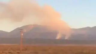 Video footage shows a landslide following a magnitude 6.9 earthquake in Southern California
