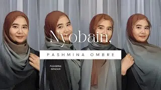 Nyobain Pashmina Gradasi Choco Pistachio - Pashmina Ceruty Ombre