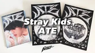 🥠 распаковка альбомов Stray Kids - ‘Ate’ (chk chk, boom, + accordion ver.)pt.1 🖤 kpop album unboxing
