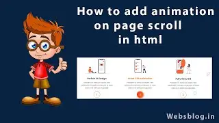 How to add animation on page scroll in html | In Hindi