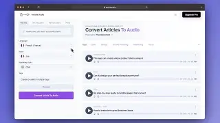 Convert Articles To Human-like Audio - Article.Audio [DEMO]