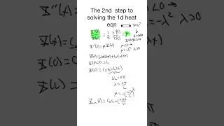 Second step to solving the 1d heat equatopn #maths