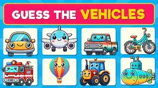 Guess The Vehicle | 20 Vehicles Every Child Should Know