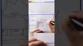 Beautiful Scenery Drawing Shorts #shorts