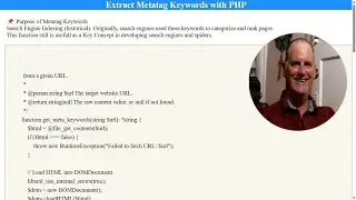 Extract Metatag Keywords with PHP