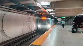 BART Trains at Embarcadero + Warning Horn