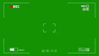 Free Video 4K Camera recording 1 min Cam Viewfinder Green Screen video REALISTIC