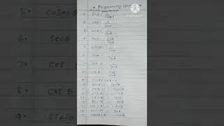 Trigonometry formula #rnhelpingforever #shorts video