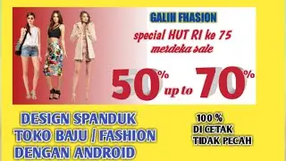 Cara design spanduk toko fhasion di android_Tutorial PixeLLab