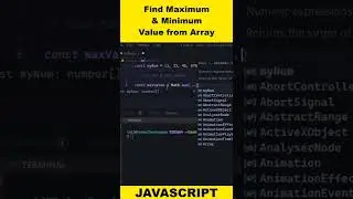FIND MIN AND MAX VALUE FROM ARRAY 🔥 