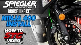 2018-2023 Kawasaki Ninja 400 Spiegler Brake Line Kit Install | Sportbiketrackgear.com