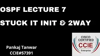 OSPF LECTURE 7 (OSPF Stuck in INIT & 2WAY) CCIE 57391