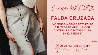Curso Online "FALDA Honey" ✂️. Descubre cómo coser una falda con botonadura y cinturilla.