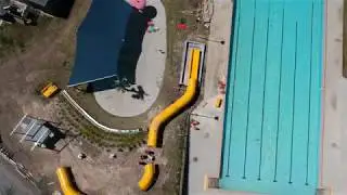 Ararat Outdoor Pool Water Slide installation