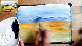 Картина Маки, гуашь. Ускоренно