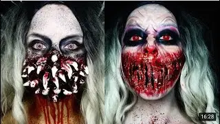 IDEIAS de maquiagem ASSUSTADORA  de HALLOWEEN  🎃/ scary Hallowen makeup ideas *makeup viral*