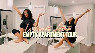 MOVING VLOG #1 | EMPTY LUXURY APARTMENT TOUR | WELCOME TO ATLANTA | UNFURNISHED APARTMENT TOUR 2021