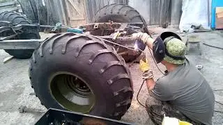 Собираем  "вездеход": на раме от УАЗа..колёса от УрАЛа ч 1