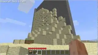 Minecraft - Huge sand wall collapsing