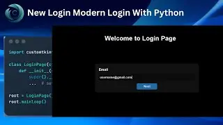 Modern Animated Login Window With Python | CustomTkinter