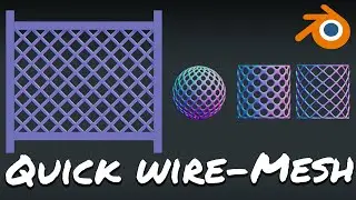 How to make quick wire-mesh in Blender. Great for fences!