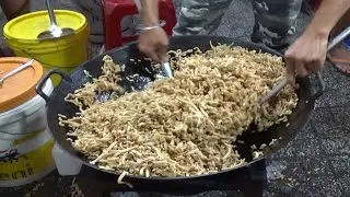 Handmade Golden Puffed Rice Candy - Asia Street Food