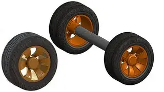 SolidWorks P Tutorial #86:  Wheels & axial (3parts +assembly) toy rim