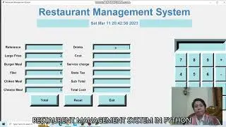 restaurant management Software  project in python.