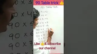 Easy trick #for 90 table | table of 90 💥🕵️#table #tables #shortsviral #shorts #youtube shorts.