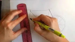 Как легко нарисовать велосипед карандашом
