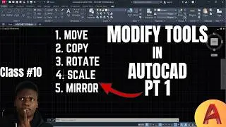 MOVE, COPY, ROTATE, MIRROR, SCALE | Modify Tools In AutoCAD | AutoCAD for beginners