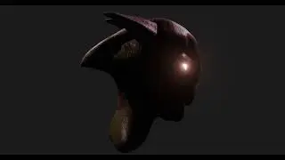 Alien Head (2K) - my 1st sculpting in Blender 3D