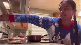 Lucky makes Pasta cooking video