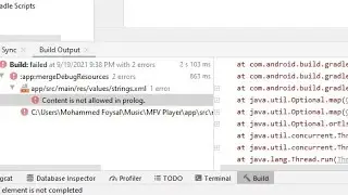 How to Fixed Content is not allowed in prolog.(Android studio)