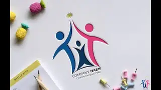 How to Mock-UP  Wellness People Logo Design in Photoshop CS6