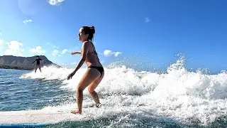 Surfing Waikiki Beach @Outside-Pops-Surfbreak 6.12.2022
