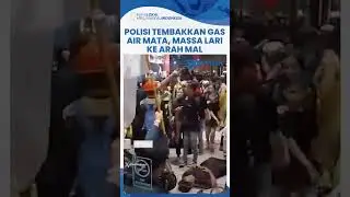 Polisi Menembakkan Gas Air Mata Membubarkan Demo di Semarang Mengakibatkan Massa Berlarian ke Mal