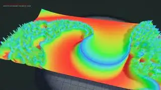 Unreal Engine 2D fractal height + color blend visualization