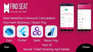 Flutter Tutorial: Movie Booking App | Payment Gateway | Seat Amount | Razorpay | Flutter | Part 10