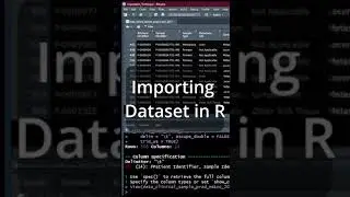 Importing Dataset in RStudio